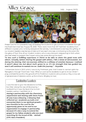 July - August 2025 Newsletter by Algrace Aducal